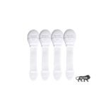 Kids Station Baby Safety Nylon Drawer Locks-Strong And Adhesive Child / Toddler / Infants Safety Locks For Drawers,Cabinets,Fridge And Cupboard-Baby Proofing Product - Made In India-Pack of 4 (White) - Fast Shipping to USA & Canada