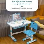 StarAndDaisy Kids Study Table Functional Desk Chair Set 3-12years Boys Girls/Kids Chair & Table with Height Adjustable/Study Table with Bookholder, Lamp, Storage Box (K80-Blue-) - Fast Shipping to USA & Canada - Image 6