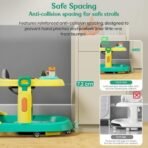 StarAndDaisy Elegant Baby Walker 6-18 months/Walker For Kids With Anti Fall Brake Pads,3 Speed Height Adjustment,Multi-Level Seat Adjustment,Recreational Music Toy Bar (Elegant Yellow & Green) - Fast Shipping to USA & Canada - Image 6