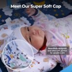 a baby cherry 100% Organic Cotton Baby Caps for Born 0-3 Months | Cap Mittens and Booties Set for New Born Baby | Soft & Comfortable Unisex Baby Accessories for Boys & Girls| set of 2 - Fast Shipping to USA & Canada - Image 7