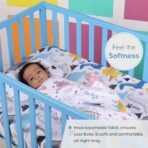 A Baby Cherry Fitted Crib Sheet 100% Organic Jersey Cotton 125 * 65CM, 2 Pack Super Soft and Cozy Crib Cover Set for Toddler Mattress, Crib Bedsheet for Boys & Girls,Animal - Fast Shipping to USA & Canada - Image 6