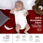 Mee Mee Maroon Instadry Air-Filled Waterproof Sheet: Ultra-Absorbent, Quick-Dry Bedding for Newborns, Soft and Gentle for Babies, Reusable Toddler Cot Sheet - Skin-Friendly, (0-12 Months, 70x100cm) - Fast Shipping to USA & Canada - Image 3