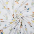 haus & kinder 100% Cotton Reversible Muslin Blanket For Newborn Baby Boy And Girl, Triple Layer Blanket 0-2 Years, Size- 120 Cm X 120 Cm (Jungle Party), Beige, 200 TC - Fast Shipping to USA & Canada - Image 5