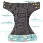 1st Step Reusable Baby Diaper Pants (5?18kg) | Washable Cloth Diaper with Bamboo Insert | 300+ Uses | Adjustable Fit with Snap Buttons | High Absorbency, Quick Dry, Leak-Proof & Stain Resistant - Fast Shipping to USA & Canada - Image 4