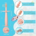 MOM CARE Silicone Baby Teether for Teething Gums,Fruit & Teething Brush with Textured Surface for Infants and Babies, 100% Food Grade Silicone, Tooth Brush Design, (Random Color) Pack of 2 - Fast Shipping to USA & Canada - Image 5