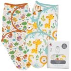 a baby cherry - Baby Swaddle Wrap for New Born || Adjustable Swaddle for New Born Baby || 100% Cotton Soft Baby Blanket for 0-6 Months - Pack of 2 (Multi-Color, 200 GSM) - Fast Shipping to USA & Canada - Image 2