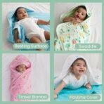 TIDY SLEEP New Born Baby Wrapper All Season Soft Swaddle Fluffy 2 Layered AC Wrapping Receiving Blanket for Baby Boys and Baby Girls (Green) - Fast Shipping to USA & Canada - Image 4