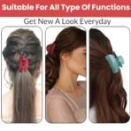 TEMPERIA (4 pcs) Hair Clips for Women & Girls - Clutcher Clutches Claw Clip Accessories - Stylish, Fashional (Random Colors & Designs) (DN05) - Fast Shipping to USA & Canada - Image 7