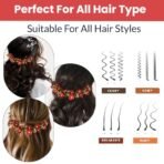 Temperia Hair Accessories For Women's & Girls -Stylish Red Rose Artificial Flowers Bun Juda Bridal Brooch & Braid For Hairstyle & Decoration - Pins & Clips For Style Of Bride, Wedding & Party (Mn106) - Fast Shipping to USA & Canada - Image 6