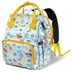 StarAndDaisy Diaper Bag for Mothers for Travel/Diaper Bags for Mom with Multiple Pockets, Baby Bag for Mother Travel 26L Capacity with 3 Double Insulated Pockets- Dinosaur Print - Fast Shipping to USA & Canada - Image 2