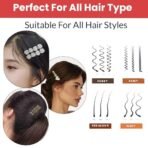 TEMPERIA (24pcs) Hair Accessories for Girls, Kids, Baby - Hair Clips, Clutcher & Pin Set - Stylish & Fancy - Random Colours & Designs (ZA217) - Fast Shipping to USA & Canada - Image 6