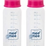 Mee Mee Baby Feeding Bottle 250ml |BPA-Free Baby Milk Bottle with Eazy Flo Technology, Anti-Colic Valve, Non Toxic and Ergonomic Design for New Born/Infants/Toddler Upto 3 Years (Green, Pack of 2) - Fast Shipping to USA & Canada