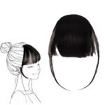 Temperia Front Bangs Hair Extensions for Women & Girls - Fake Fringes Clip on Bangs - Front Hair Patch Accessories - Black - 1 pcs - Fast Shipping to USA & Canada