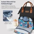 StarAndDaisy Diaper Backpack For Mothers For Travel/Diaper Bags For Mom With Multi Compartments, Insulated Bottle Pockets, Waterproof, Ultra Soft Oxford Fabric, 24Lt Capacity - Black - Fast Shipping to USA & Canada - Image 5