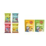 Slurrp Farm No Sugar No Salt First Foods Cereal Trial Pack Combo 50g*4 & Slurrp Farm No Maida Millet Noodles 2x192g - Fast Shipping to USA & Canada