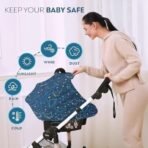 a baby cherry-Nursing Cover, Nursing Covers for Feeding Mom, Feeding Cover Breastfeeding Mother, Feeding Cover for Mom, Multi-Use, Breathable, 360 Full Privacy (Blue),1 Count - Fast Shipping to USA & Canada - Image 7