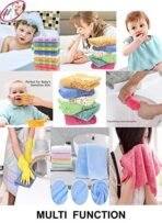 MOM CARE Microfiber Microfibre Face Towels For Babies Extra Soft/Quick Dry/Strong Water Absorbent For Kids, Boys And Girls Pack Of 3Multi Color L-30Cm X B-30Cm, 350 TC - Fast Shipping to USA & Canada - Image 7
