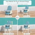 StarAndDaisy High Chair for Baby/Baby Feeding Chair for 0 to 5 Years with 4 in-1 Multifunctions/High Chair with Height Adjustable, Detachable Tray & One-Hand Adjustable -Blue - Fast Shipping to USA & Canada - Image 4