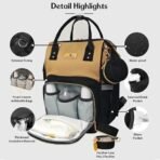 StarAndDaisy Baby Bag for Mother Travel/Maternity Bag with Multi Compartments, Insulated Bottle Pockets, Waterproof, 30L Capacity ? Black Brown - Fast Shipping to USA & Canada - Image 3