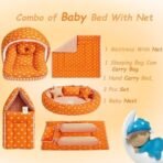 Infantbond Bedding with Net & Blanket (Orange Crown) ? Fast Shipping to USA & Canada - Image 3