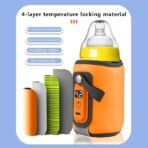 StarAndDaisy Baby Feeding Electric Bottle Warmer with Contsant Temprature Technology/Portable Insulated USB Baby Milk Bottle Warmer-Orange - Fast Shipping to USA & Canada - Image 6