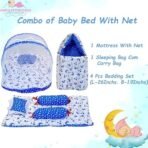 Infantbond Combo Bed with Net & Carry Bag (Blue Moon) ? Fast Shipping to USA & Canada - Image 4