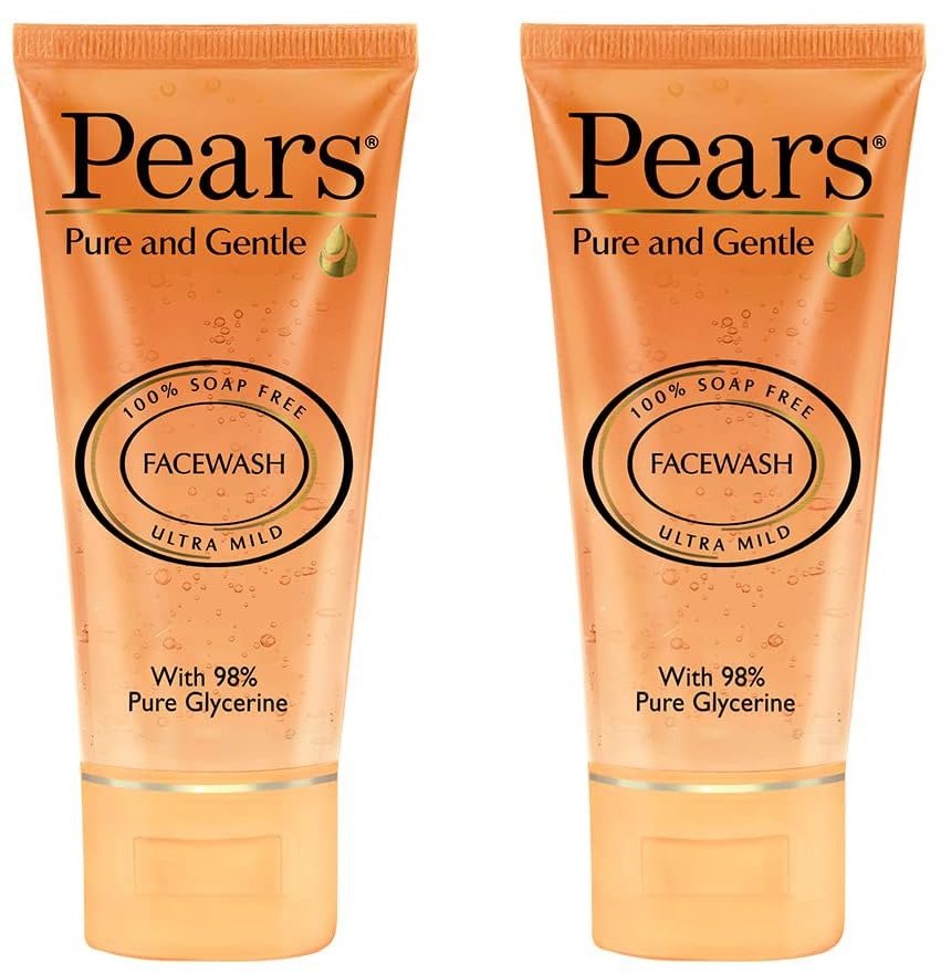 6116-51LL.jpg PEARS Pure and Gentle Daily Cleansing Facewash, Mild Cleanser With Glycerine, Balances PH, 100% Soap Free, 150 g (Pack of 2) - Fast Shipping to USA & Canada - Image 1