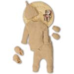 MOM'S HOME Baby Clothing Gift Combo | Newborn Baby Essentials | Beige | Pack of 5 (0-3 Months) - Fast Shipping to USA & Canada