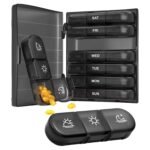 TEMPERIA Medicine Organizer Box for 1 Week, 3 Times a Day - Pill & Tablet Storage Box for Home - Moisture Proof Pillbox for Daily & Weekly Use - Travel-Friendly Small Container (MN03) - Fast Shipping to USA & Canada