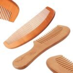 TEMPERIA (Pack Of 2) Kachi Neem Wooden Comb for Women & Men Hair - Wide Tooth Comb for Tangle Free Curls, Healthy Scalp, Hair Growth, Hairfall & Dandruff Control - Premium & Ergonomic Design (MN01) - Fast Shipping to USA & Canada