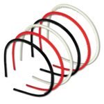 TEMPERIA (6pcs) Hair Band For Girls Women & Kids - Fancy & Stylish Hairband Headband Cute Accessories - 2 Red, 2 Black, 2 White Colours - Fast Shipping to USA & Canada