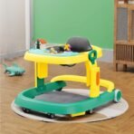 StarAndDaisy Elegant Baby Walker 6-18 months/Walker For Kids With Anti Fall Brake Pads,3 Speed Height Adjustment,Multi-Level Seat Adjustment,Recreational Music Toy Bar (Elegant Yellow & Green) - Fast Shipping to USA & Canada