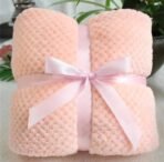 First Kick New Born Super Soft Baby Blanket Wrapper Sheet Cum Baby Blanket for Baby Boys, Baby Girls, Babies (100cm x 80cm, Apricot Peach, Fleece, lightweight ) - Fast Shipping to USA & Canada