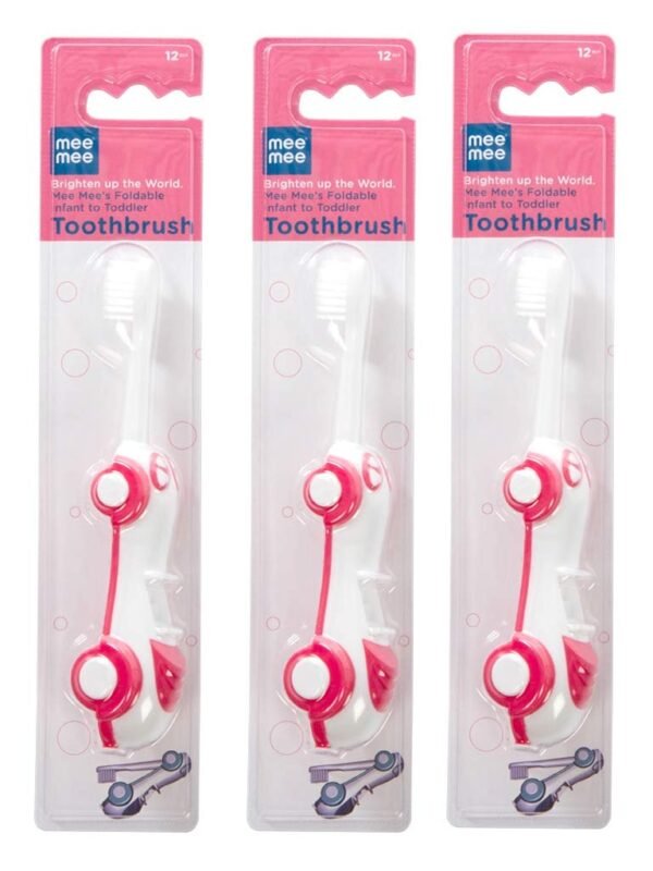 Mee Mee Foldable Infant to Toddler Toothbrush for baby(Pink) - Fast Shipping to USA & Canada