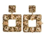 Routica Women White Pearl Long Earrings for Women White Pearl Beads Wood - Fast Shipping to USA & Canada