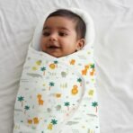 TIDY SLEEP Baby Swaddle Wrappper Adjustable for Newborn || 100% Cotton Soft || Newborn Blanket for 0-3 Months (Jungle Safari) - Fast Shipping to USA & Canada