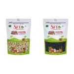 SFT Cashew Nut Whole (Kaju) 1 Kg & Afghani Seedless (Black Raisin) Dried Grapes, Handpicked Pouch, 1000 G - Fast Shipping to USA & Canada