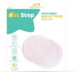 1st Step Reusable, Washable Maternity Nursing Breast Pads, 6 Pcs (Pink) - Fast Shipping to USA & Canada