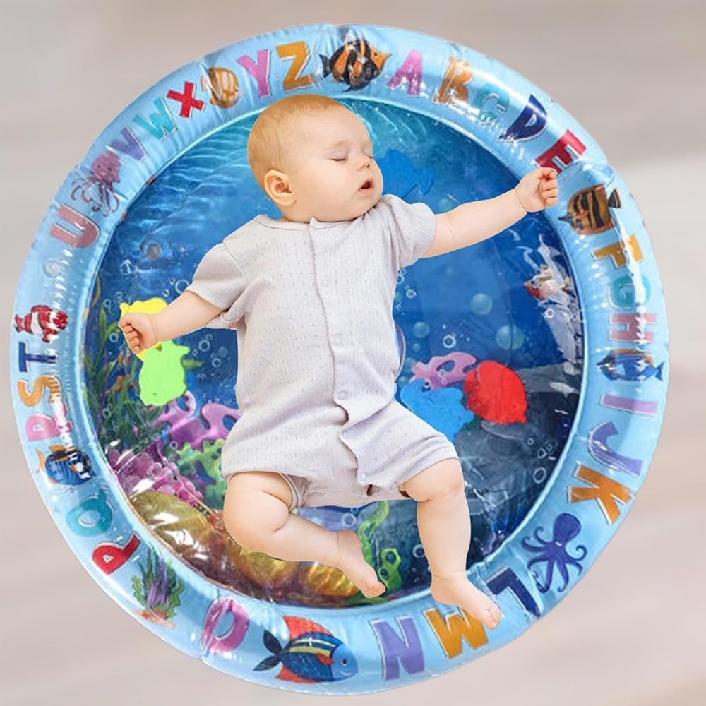 615xU46Hv2L-1.jpg StarAndDaisy Baby Water Mat | Infant Sensory Play Gym for 6-12 Months | Newborn Baby Essentials | Water-Filled Activity Mat | Baby Gifts (Water mat-Round) - Fast Shipping to USA & Canada - Image 1