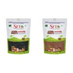 SFT Afghani Seedless (Black Raisin) Dried Grapes, Handpicked Pouch, 1000 g & SFT Alsi Fresh Flax Seeds, 1 Kg, Pack Of 1 - Fast Shipping to USA & Canada
