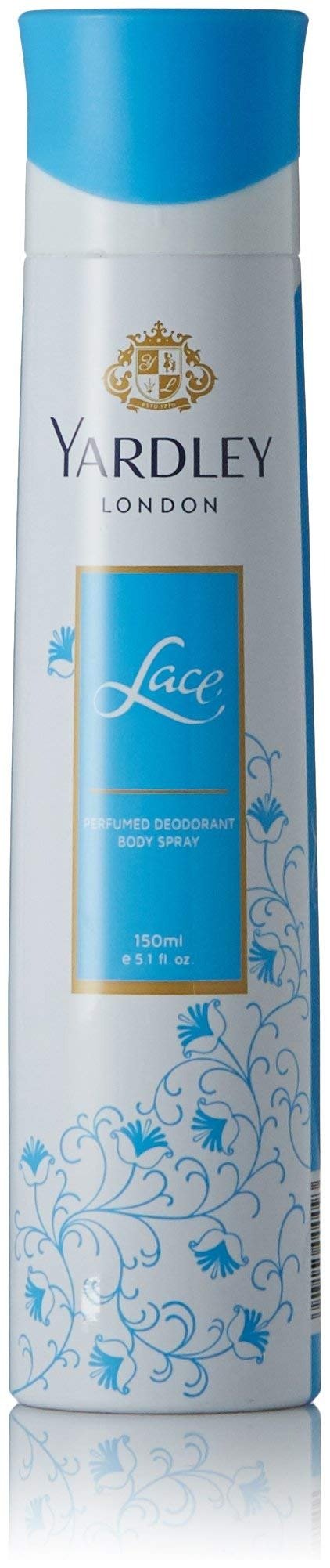 Yardley London Perfumed Deo for Women, Lace, 150ml - Fast Shipping to USA & Canada