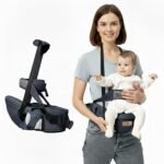 StarAndDaisy Baby Carrier for 0 to 3 Year Baby / 3-In-1 Baby Carrier withMulti Carry Positions Front & Back / Ergonomic Baby Carry Bags with Waist Straps, Padded Shoulder Support & Storage Pockets -Grey - Fast Shipping to USA & Canada