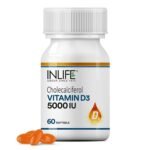 INLIFE Vitamin D3 5000 IU with Coconut Oil - 60 Softgels - Fast Shipping to USA & Canada