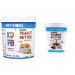 MYFITNESS Original Peanut Butter Crunchy 1250g & Chocolate Peanut Butter Crunchy 510g | Protein - Fast Shipping to USA & Canada