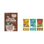 Slurrp Farm Choco Crunch Chocolate Cereal 400g & Slurrp Farm Healthy Snacks for Kids 12x20g - Fast Shipping to USA & Canada