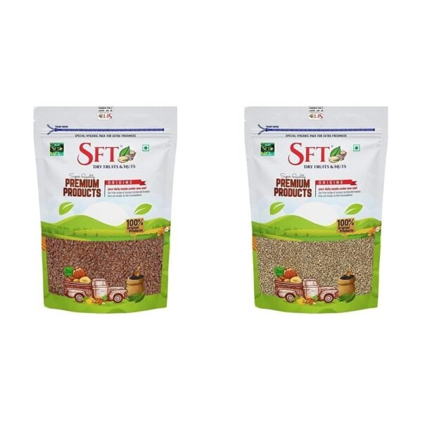 SFT Alsi Fresh Flax Seeds, 1 Kg, Pack Of 1 & SFT Quinoa Seeds (White) 1 Kg - Fast Shipping to USA & Canada