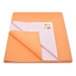 Tidy Sleep Instadry Anti-Piling Fleece Extra Absorbent Quick Dry Sheet for New Born Babies, Cotton Bed Protector Mattress Pack of 1 Peach Large (140x100) cm - Fast Shipping to USA & Canada