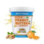 MYFITNESS Peanut Butter Orange Crunchy 510g - Protein, Flavored Spread, Healthy - Fast Shipping to USA & Canada