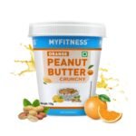 MYFITNESS Peanut Butter Orange Crunchy 510g - Protein, Flavored Spread, Healthy - Fast Shipping to USA & Canada