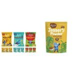 SLURRP FARM Healthy Snacks For Kids 12X20G Packs & Natural Jaggery Powder 300G - Fast Shipping to USA & Canada